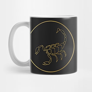 Scorpio Zodiac Art Gold Mug